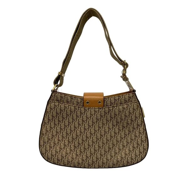 Auth DIOR/ChristianDior Street Chic, Trotter - Beige Brown Jacquard Leather - Picture 2 of 16